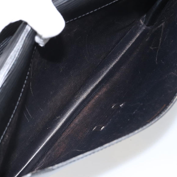 LOUIS VUITTON Epi Porte Documents・Senatur Briefcase Black M54452 Auth bs32800