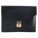 LOUIS VUITTON Epi Porte Documents・Senatur Briefcase Black M54452 Auth bs32800-13