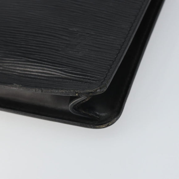 LOUIS VUITTON Epi Porte Documents・Senatur Briefcase Black M54452 Auth bs32800