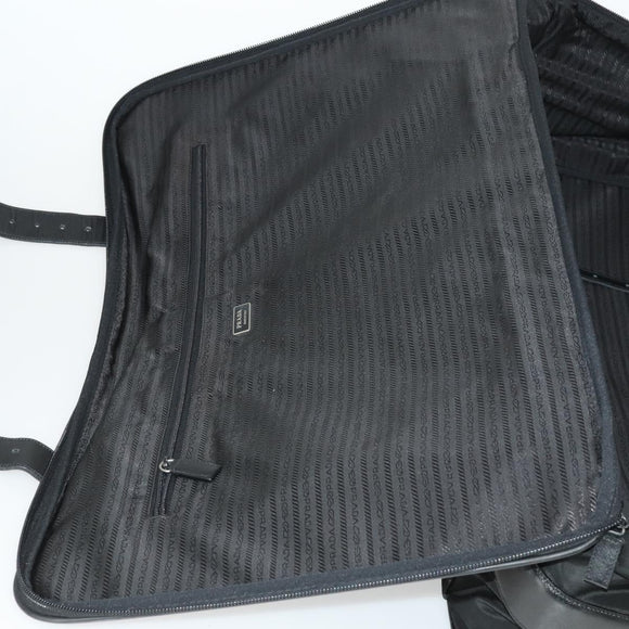 PRADA Carry Bag Nylon Black Silver Auth bs32807