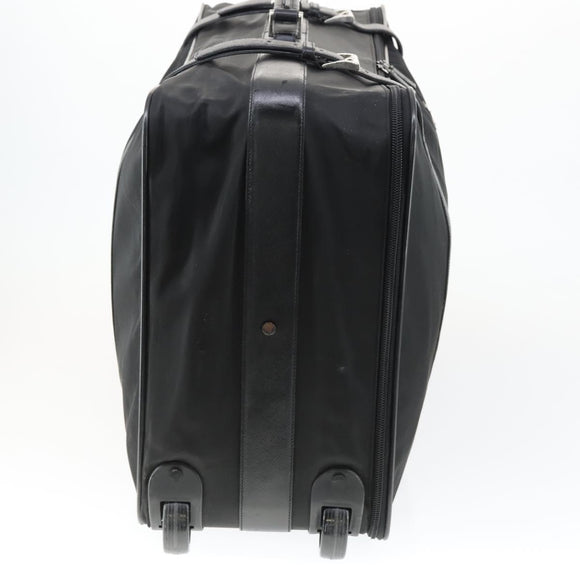 PRADA Carry Bag Nylon Black Silver Auth bs32807