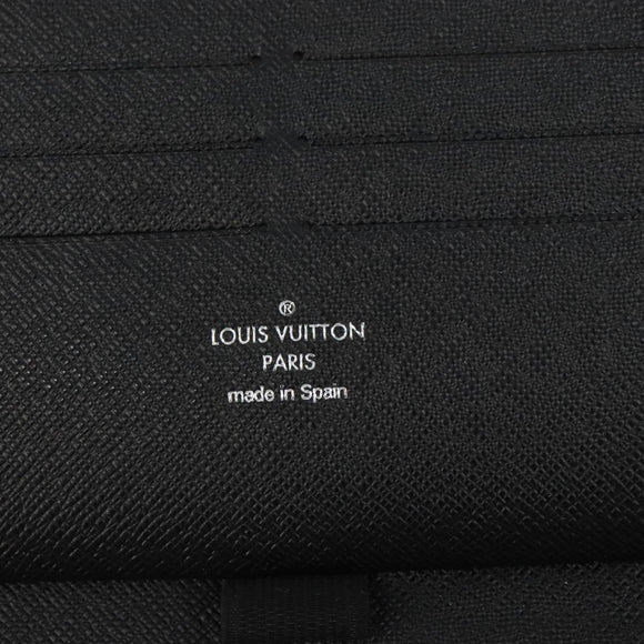 LOUIS VUITTON Damier Graphite Zippy Organizer Long Wallet N61214 LV Auth bs32812
