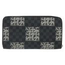 LOUIS VUITTON Damier Graphite Zippy Organizer Long Wallet N61214 LV Auth bs32812-2