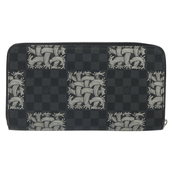 LOUIS VUITTON Damier Graphite Zippy Organizer Long Wallet N61214 LV Auth bs32812