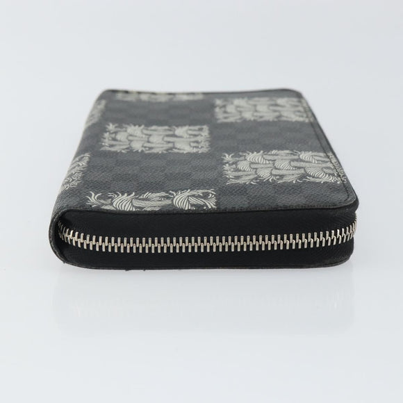 LOUIS VUITTON Damier Graphite Zippy Organizer Long Wallet N61214 LV Auth bs32812
