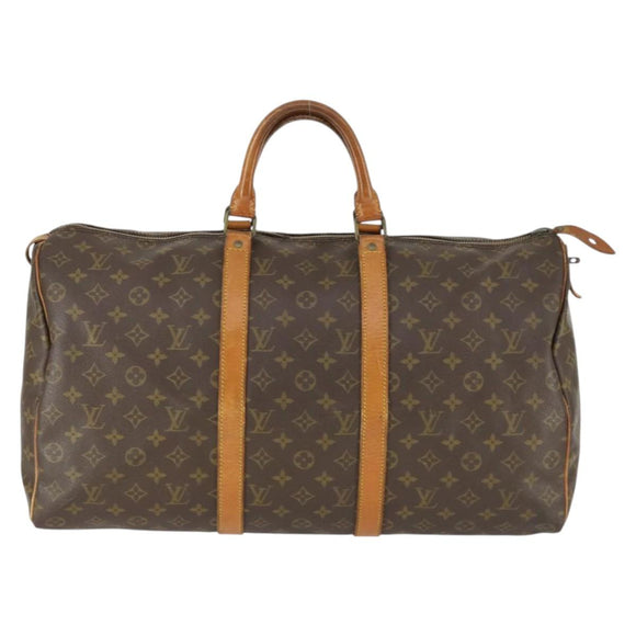 LOUIS VUITTON Monogram Keepall 45 Boston Bag M41428 LV Auth bs32819
