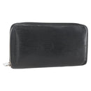 LOUIS VUITTON Epi Zippy Wallet Long Wallet Black M64838 LV Auth bs32820-1