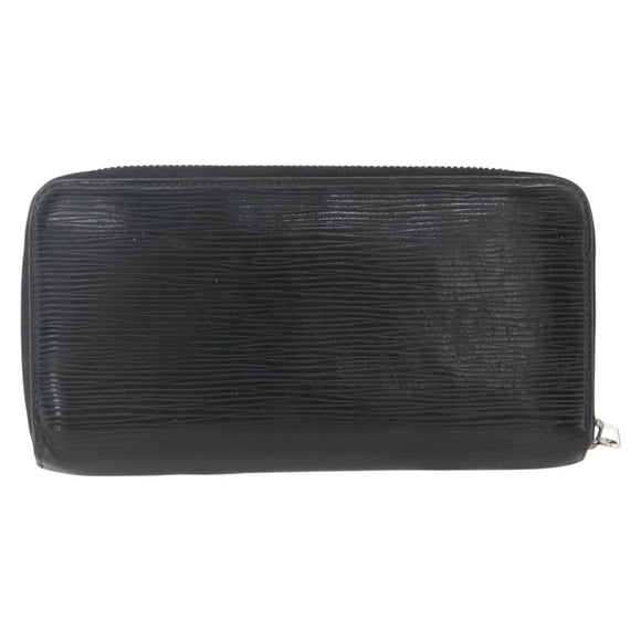 LOUIS VUITTON Epi Zippy Wallet Long Wallet Black M64838 LV Auth bs32820