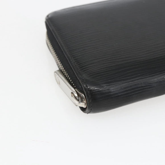 LOUIS VUITTON Epi Zippy Wallet Long Wallet Black M64838 LV Auth bs32820