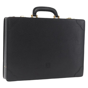 LOEWE Trunk Leather Black Auth bs32822