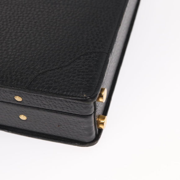 LOEWE Trunk Leather Black Auth bs32822