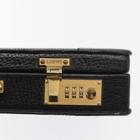 LOEWE Trunk Leather Black Auth bs32822