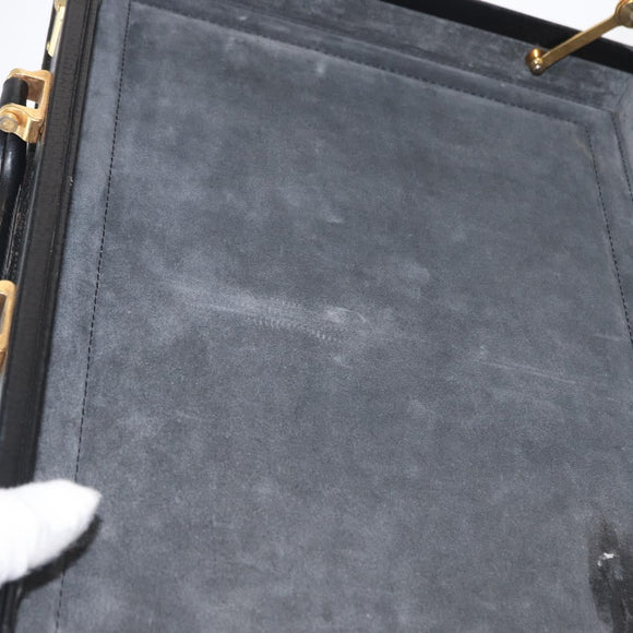 LOEWE Trunk Leather Black Auth bs32822