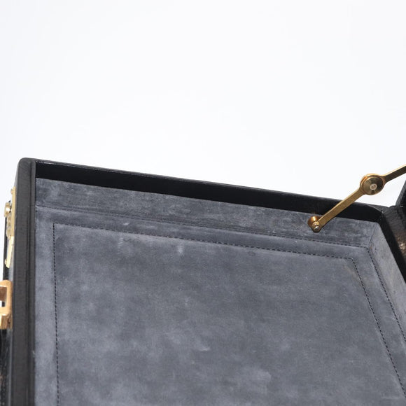 LOEWE Trunk Leather Black Auth bs32822