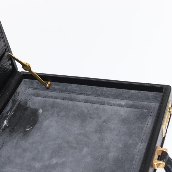 LOEWE Trunk Leather Black Auth bs32822