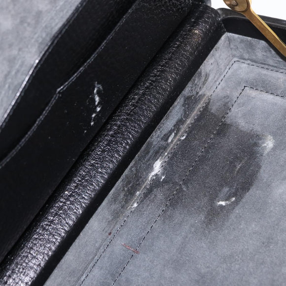 LOEWE Trunk Leather Black Auth bs32822