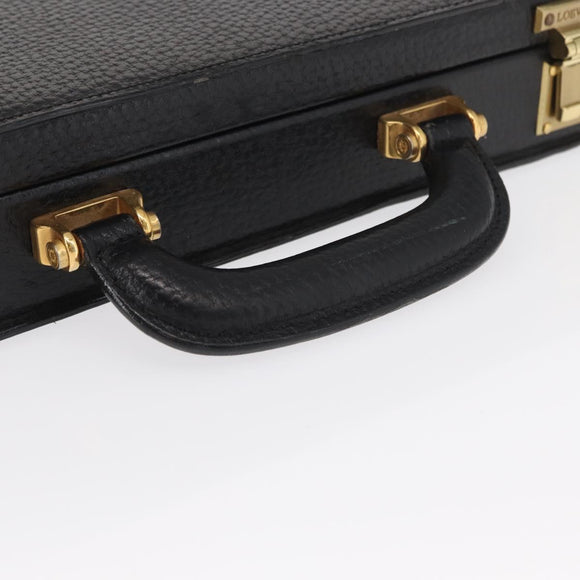 LOEWE Trunk Leather Black Auth bs32822