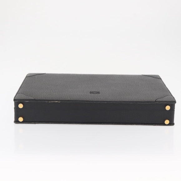 LOEWE Trunk Leather Black Auth bs32822