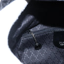 GUCCI Bamboo Hand Bag Nylon Black Silver Auth bs32825-16