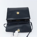 LOEWE Shoulder Bag Leather Navy Gold Auth bs32826-10