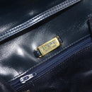 LOEWE Shoulder Bag Leather Navy Gold Auth bs32826-17