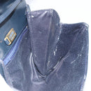 LOEWE Shoulder Bag Leather Navy Gold Auth bs32826-18