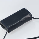 LOEWE Shoulder Bag Leather Navy Gold Auth bs32826-6