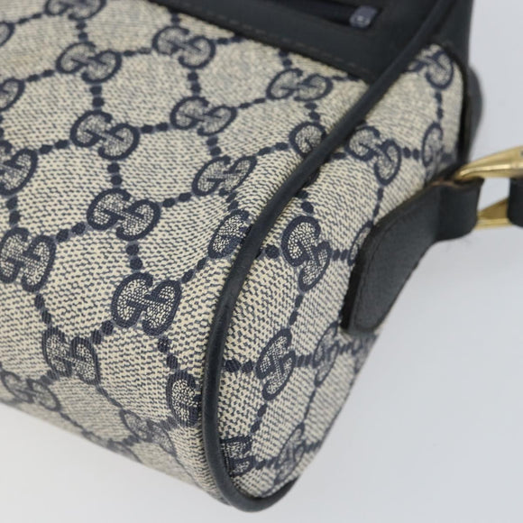 GUCCI GG Supreme Sherry Line Shoulder Bag PVC Red Navy 68 001 3654 Auth bs32828