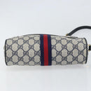 GUCCI GG Supreme Sherry Line Shoulder Bag PVC Red Navy 68 001 3654 Auth bs32828-5