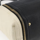 Salvatore Ferragamo Tote Bag Leather White Black Auth bs32829-11