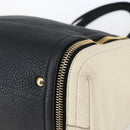 Salvatore Ferragamo Tote Bag Leather White Black Auth bs32829-12