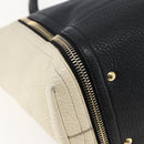 Salvatore Ferragamo Tote Bag Leather White Black Auth bs32829-13