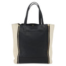 Salvatore Ferragamo Tote Bag Leather White Black Auth bs32829-3