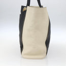 Salvatore Ferragamo Tote Bag Leather White Black Auth bs32829-5