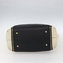 Salvatore Ferragamo Tote Bag Leather White Black Auth bs32829-9
