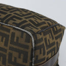 FENDI Zucca Canvas Hand Bag Black Brown Auth bs32830-15