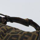 FENDI Zucca Canvas Hand Bag Black Brown Auth bs32830-7