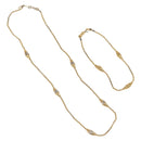 SAINT LAURENT Necklace metal 2 Set Gold Auth bs32833-1