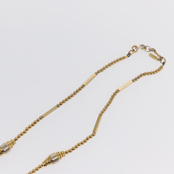 SAINT LAURENT Necklace metal 2 Set Gold Auth bs32833
