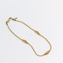 SAINT LAURENT Necklace metal 2 Set Gold Auth bs32833-12