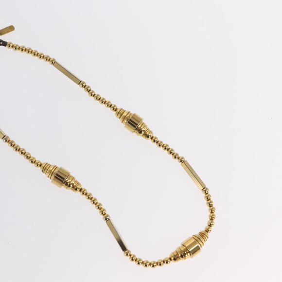 SAINT LAURENT Necklace metal 2 Set Gold Auth bs32833