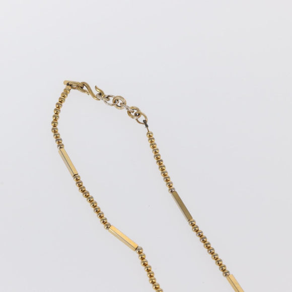 SAINT LAURENT Necklace metal 2 Set Gold Auth bs32833