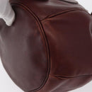 CARTIER Must Line Shoulder Bag Leather Bordeaux Gold Auth bs32835-15