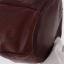 CARTIER Must Line Shoulder Bag Leather Bordeaux Gold Auth bs32835-16