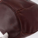 CARTIER Must Line Shoulder Bag Leather Bordeaux Gold Auth bs32835-17