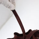 CARTIER Must Line Shoulder Bag Leather Bordeaux Gold Auth bs32835-9