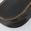 Christian Dior Honeycomb Canvas Shoulder Bag PVC Black Gold Auth bs32839-13