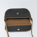 Christian Dior Honeycomb Canvas Shoulder Bag PVC Black Gold Auth bs32839-15