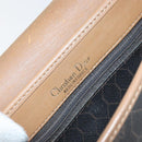 Christian Dior Honeycomb Canvas Shoulder Bag PVC Black Gold Auth bs32839-17