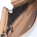 Christian Dior Honeycomb Canvas Shoulder Bag PVC Black Gold Auth bs32839-18